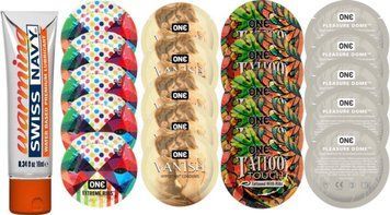 Набор из Swiss Navy Water-Based 10 мл + ONERibs + ONE Vanish + ONETattoo + ONE  Dome SOS8546 фото