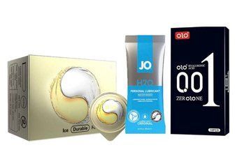 OLO Ice Durable Fire (10 шт) , OLO Black 001 (10 шт) и  Лубрикант System JO H2O &mdash; ORIGINAL (10 мл) в подарок SOS999 фото