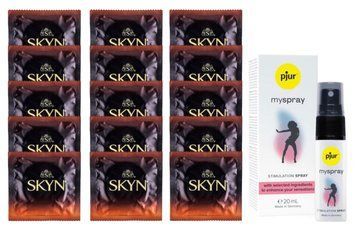 Комплект Skyn Warming 15 шт + pjur My Spray 20 мл  SOS14527 фото