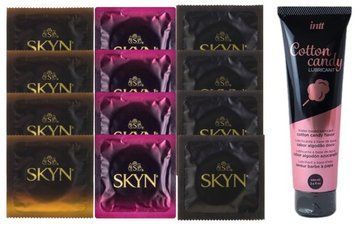 Комплект: Лубрикант Intt Cotton Candy (100 мл) + 12 шт SKYN  SOS10403 фото