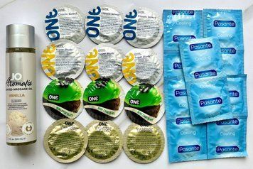 Комплект 22 шт ONE Classic, Vanish, Flavor Waves , Super Studs - Pasante Cooling + System JO Aromatix Vanilla 120 мл SOS1791 фото