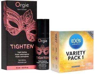 Гель для сужения Orgie &ndash; Tighten (15 мл)+  EXS Mixed Variety Pack 1, 48 штук SOS6707 фото