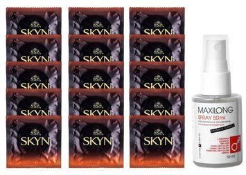 Комплект Skyn Warming 15 шт + Lovely Lovers MAXILONG Spray (50 мл)  SOS14477 фото