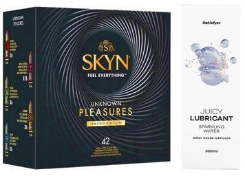Набор Лубрикант Satisfyer Sparkling Water 300мл + SKYN Pleasures 42 шт. SOS12707 фото
