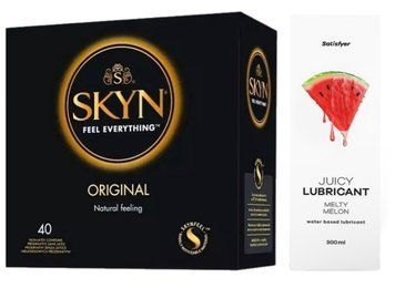 Комплект Лубрикант Satisfyer Juicy Melty Melon 300 мл + SKYN Original 40 шт SOS12913 фото