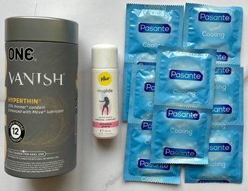 Набір 22 шт ONE Vanish - Pasante Cooling + Збудлива змазка pjur my glide 30 мл SOS1491 фото