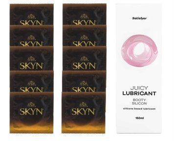 Комплект SKYN passion daiquiri 10 шт. + Лубрикант Satisfyer Juicy Lubricant Booty Silicon 150 мл SOS12607 фото