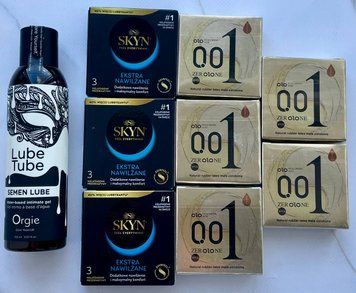 Набір 24 шт OLO Лід і Полум'я 001 + Skyn Extra Lube + Лубрикант SEMEN LUBE 150 мл Orgie SOS3843 фото