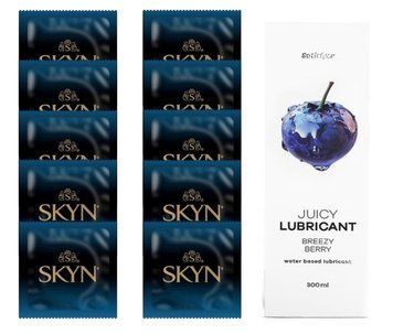 Комплект SKYN Extra Lube 10 шт. + Лубрикант Satisfyer Juicy Lubricant Breezy Berry 300 мл SOS12557 фото