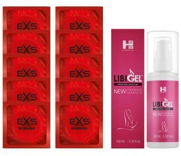 Комплект EXS Warming 10 шт + Sexual Health Series LibiGel Intimate Libido SOS14327 фото