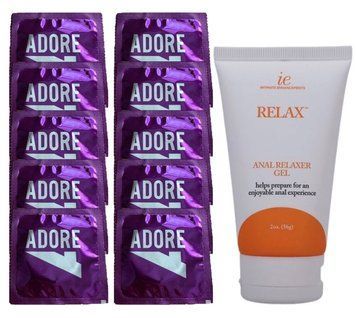 Комплект Pasante Adore Extra Sure 10 шт + Doc Johnson RELAX Anal Relaxer (56 г) SOS14176 фото