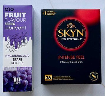 Комплект SKYN Intense Feel 36 шт + Гель-лубрикант виноград 120 мл OLO SOS3743 фото