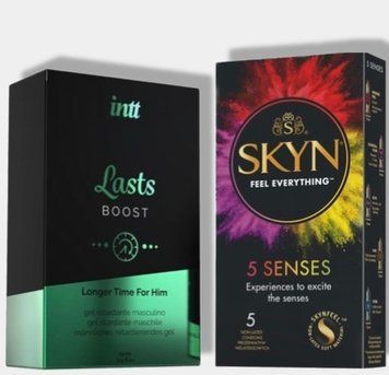 SKYN 5 Senses 5 шт + Пролонгатор Intt Lasts (15 мл) SOS5798 фото