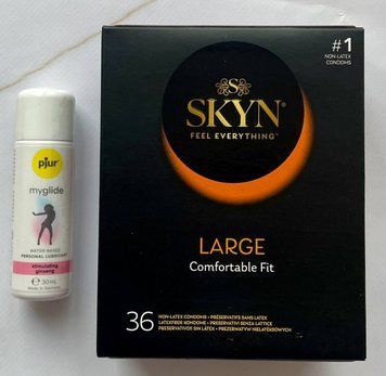 Комплект SKYN Large, 36 шт + Збудлива змазка на водній основі pjur my glide 30 мл SOS1391 фото