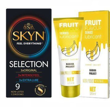 Набір : Skyn Selection (9 шт) та Лубрикант OLO SWEET SECRET с ароматом банана 120ml SOS46 фото
