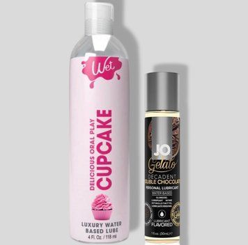 Wet Oral Play Cupcake (118 мл) + JO GELATO Double Chocolate (30 мл) LB752 фото