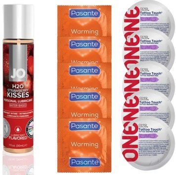 набор 10 шт Pasante + ONE + System JO H2O Strawberry Kiss (30 мл) SOS4630 фото