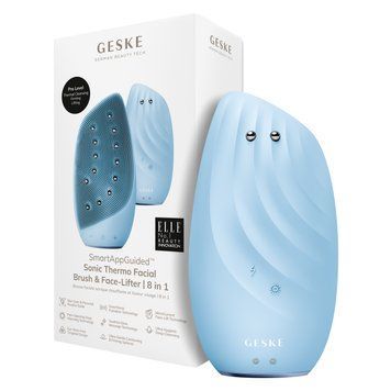 Очистительная щетка для лица GESKE Sonic Thermo Facial Brush&Face-Lifter 8в1 aquamarine HB0094 фото