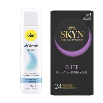 Набор Skyn ​​Elite 24 шт. + Лубрикант pjur Woman Aqua 100 мл. SOS4331 фото
