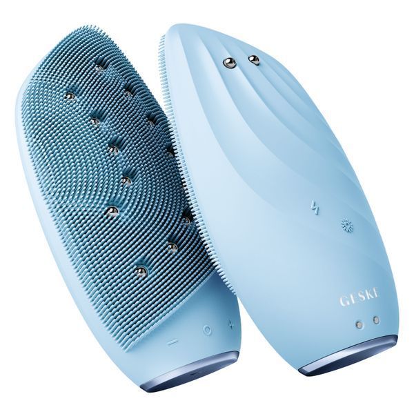 Очистительная щетка для лица GESKE Sonic Thermo Facial Brush&Face-Lifter 8в1 aquamarine HB0094 фото