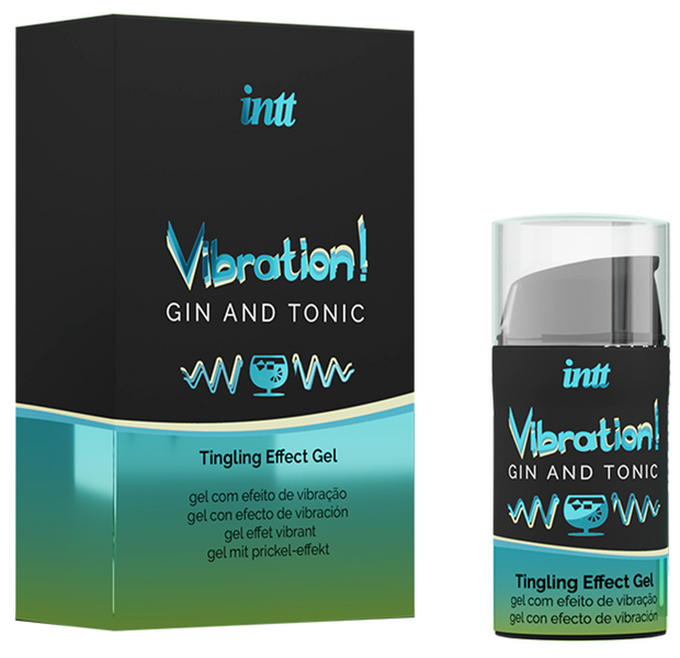 Рідкий вібратор зі смаком джин-тоніка INTT Gin and Tonic Vibration (15 мл) &mdash; з ефектом пульсації та зігрівання SO4138 фото