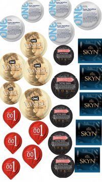 Набор Skyn, OLO и One из 25 шт: Elite , Passionate , Tattoo, Sensitive , Vanish SOS487 фото