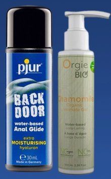 Набор лубрикантов pjur backdoor Comfort water glide 30 мл + CHAMOMILE, 100 мл, ORGIE BIO LB333 фото