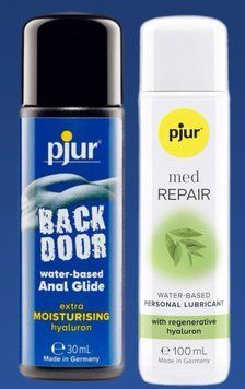 Набор лубрикантов pjur backdoor Comfort water glide 30 мл + pjur MED Repair glide 100 мл LB215 фото