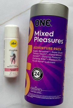 Комплект ONE Mixed Pleasures 24 шт і Збудлива змазка pjur my glide 30 мл SOS1392 фото
