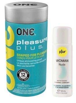 Набор ONE Pleasure Plus 12 шт + Лубрикант Pjur Woman Nude 30 мл SOS13061 фото