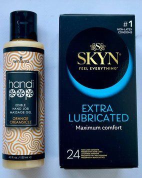 Комплект SKYN Extra Lube 24 шт - Лубрикант смаковий Sensuva Handipop Orange Creamsicle (125 мл) SOS3352 фото