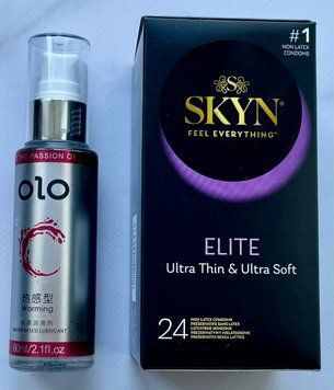 Комплект SKYN Elite 24 шт - Лубрикант зігріваючий OLO 60 мл SOS3302 фото