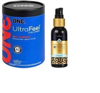 ONE UltraFeel 2-в-1. 40 шт.+ Збуджуюча змазка Sensuva - Ultra-Stimulating ON Insane Ice (57 мл) SOS6476 фото