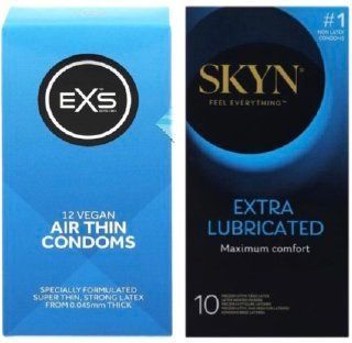 Набор с SKYN Extra Lube 10 штук + EXS Air Thin 12 шт SOS7985 фото