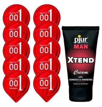 Комплект OLO Warming 001 10 шт + pjur MAN Xtend Cream 50 мл SOS14428 фото