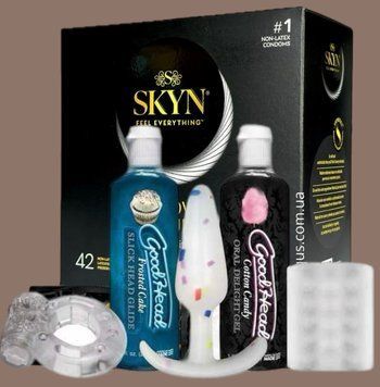 SKYN Pleasures, 42 шт-6 видів + Набір Doc Johnson GoodHead - Party Pack - 5 Piece Kit SOS5186 фото