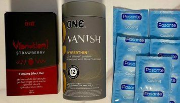 Набір 22 шт ONE Vanish - Pasante Cooling + Рідкий вібратор Intt Vibration Strawberry (15 мл) SOS1542 фото