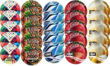 Набор с 25 шт One Extreme ribs + ONE Tattoo Touch + ONE Fresh Mint + ONE Chocolate Strawberry + ONE Banana Split SOS8262 фото