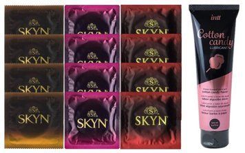 Комплект: Лубрикант Intt Cotton Candy (100 мл) + 12 шт SKYN  SOS10404 фото