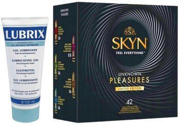 Набор из Лубрикант на водной основе Lubrix (100 мл) + SKYN Pleasures, 42 шт SOS8794 фото