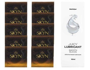 Комплект SKYN passion daiquiri 10 шт. + Лубрикант Satisfyer Juicy Lubricant Smooth Silicon 150 мл SOS12608 фото