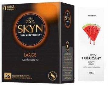 Комплект Лубрикант Satisfyer Juicy Melty Melon 300 мл + SKYN Large 36 шт SOS12914 фото