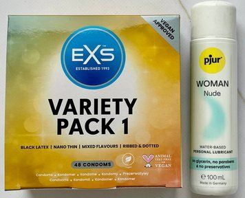 Набор EXS Mixed Variety Pack 1, 48 шт. - Лубрикант pjur Woman Nude 100 мл SOS3202 фото
