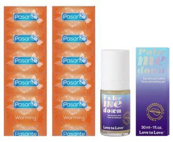 Комплект Pasante Warming 10 шт + Love To Love Pulse Me Down Gel (30 мл) SOS14378 фото