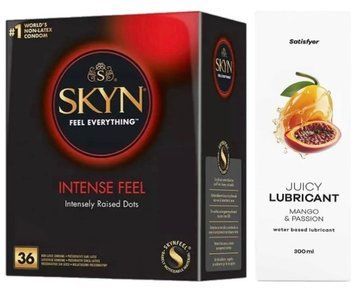 Набір Лубрикант Satisfyer Mango & Passion 300 мл + SKYN Intense Feel 36 шт. SOS12826 фото