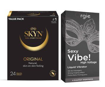 SKYN ORIGINAL &ndash; 24 шт и Жидкий ORGIE SEXY VIBE HIGH VOLTAGE, 15 мл SOS819 фото