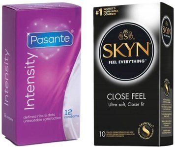Набор с SKYN Close Feel пачка 10 штук + Pasante Intensity (Ribs & Dots), 12 шт SOS8085 фото