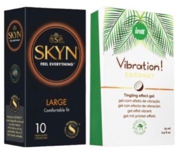 SKYN Large 10 шт + Intt Vibration Coconut Vegan (15 мл) SOS7057 фото