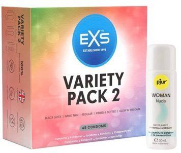 Набор EXS Variety pack 2 (48 шт) + pjur Woman Nude 30 мл SOS13410 фото