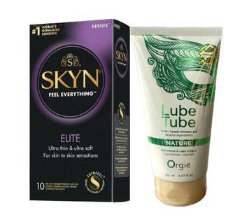 SKYN Elite 10 шт и Лубрикант ORGIE LUBE TUBE NATURE, 150 мл SOS863 фото